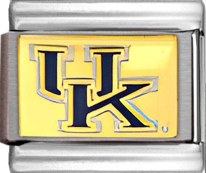 Kentucky Wildcats UK on Gold College Charm