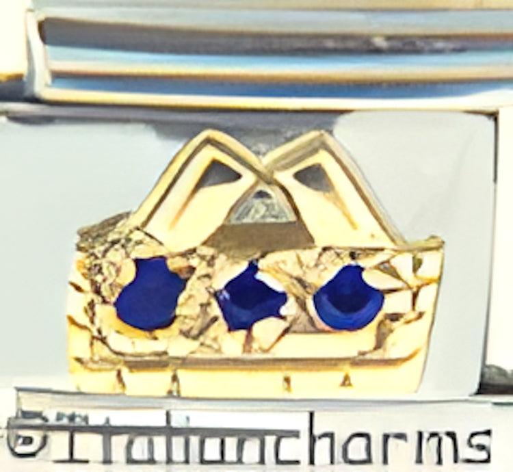 CZ Basket with Blue CZs