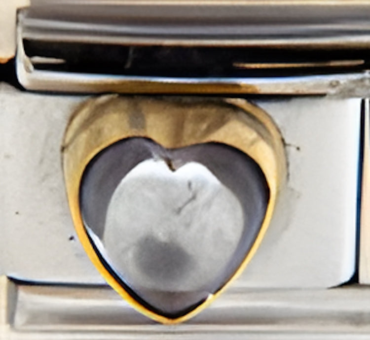 Clear Lavender Heart Stone