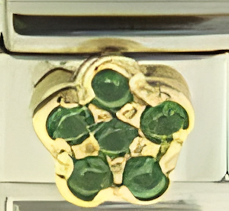 Green CZ Flower