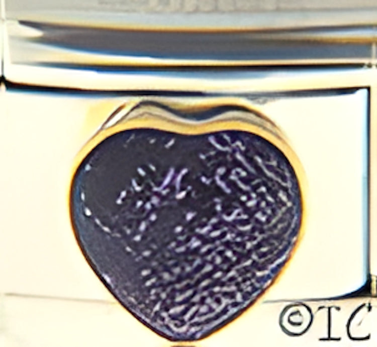 Glitter Purple Heart Stone