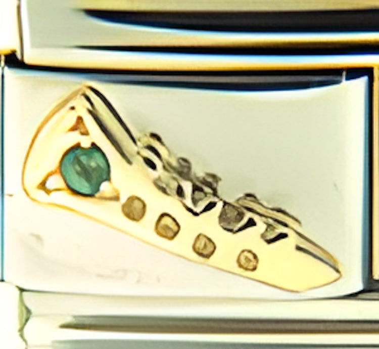 Gold Clarinet with Green CZ