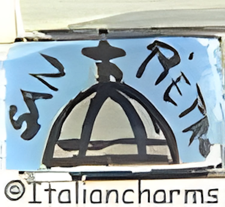 Italian Hand Painted St. Peters on Blue