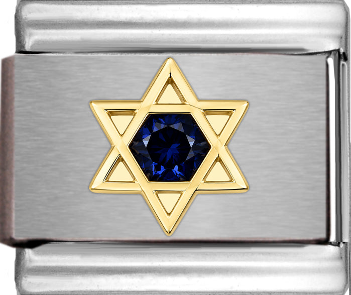 Blue CZ Star of David