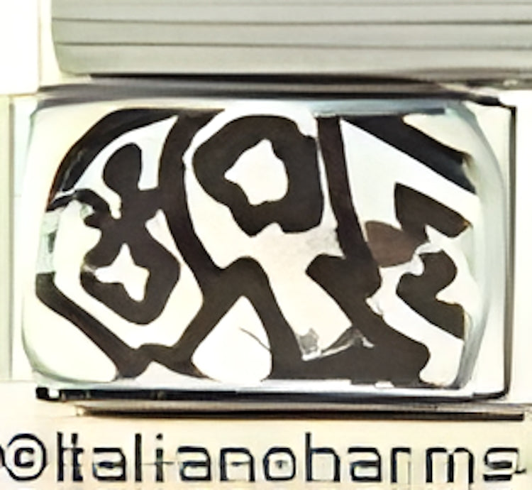 Black and White Line Abstract Ceramic Fantasy