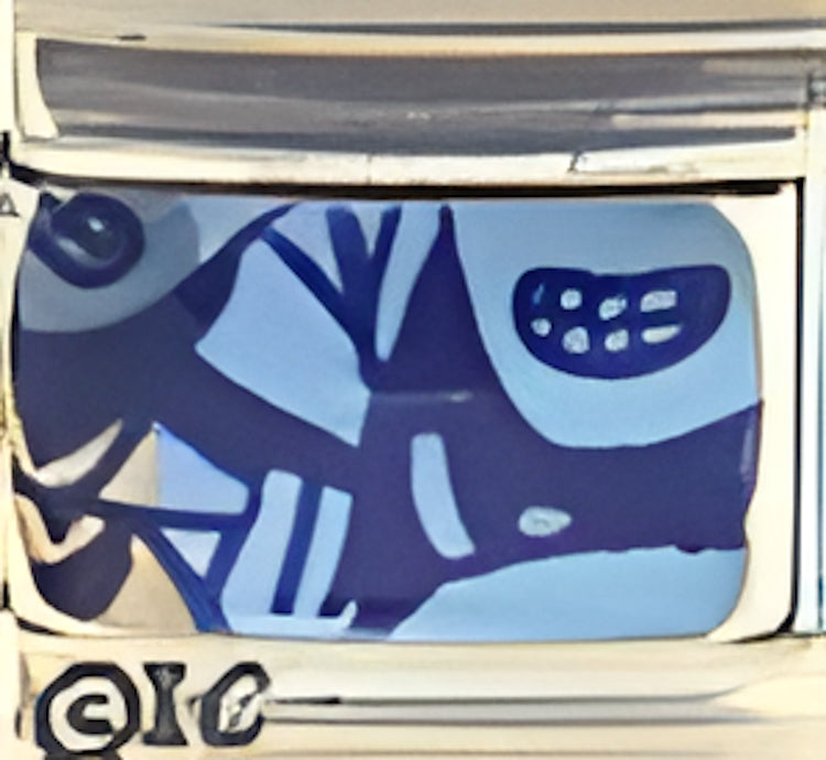 Picasso-Like Blue Fantasy