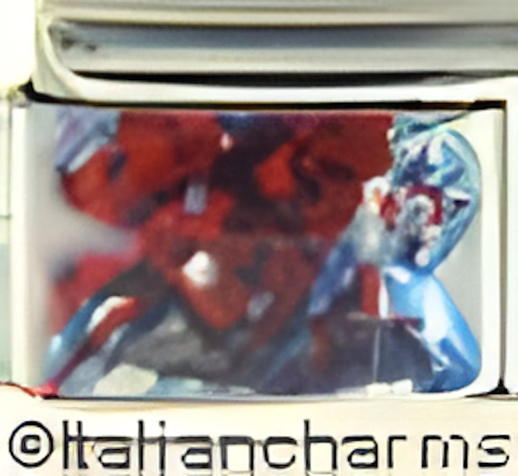 Red Blue Splotched Clear Fantasy
