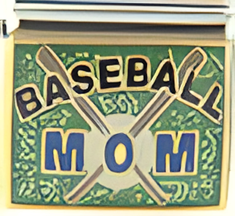 Baseball Mom with Bats and Ball in Background