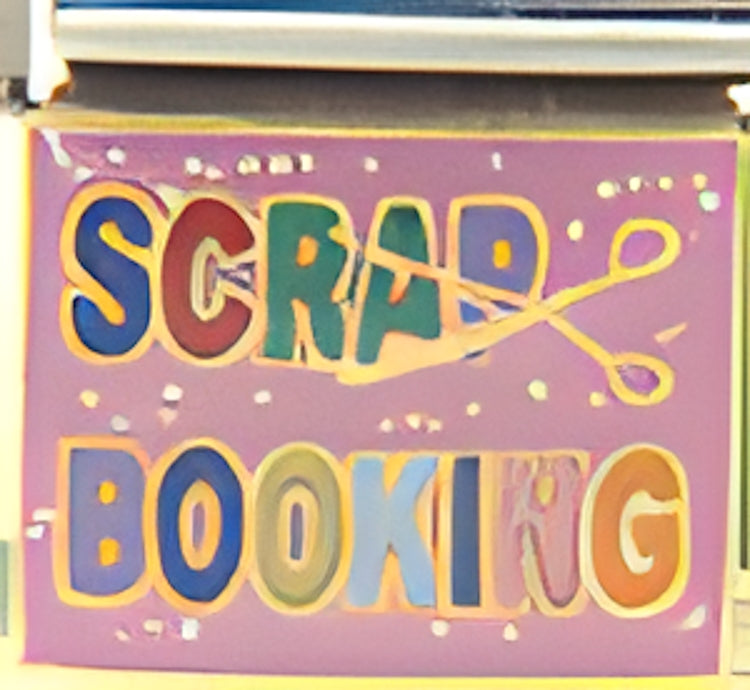 Multi-Color Scrap Booking Text on Pink