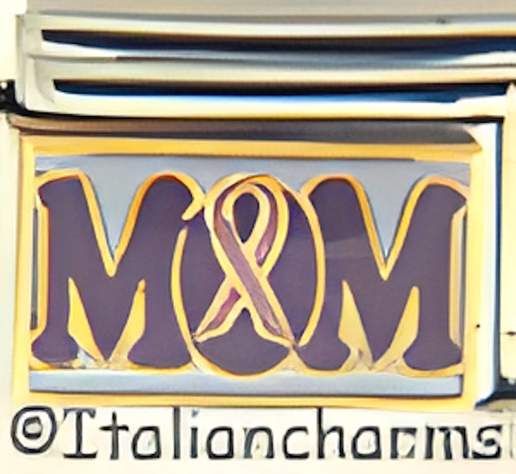 Mom with Pink Ribbon Photo Charm
