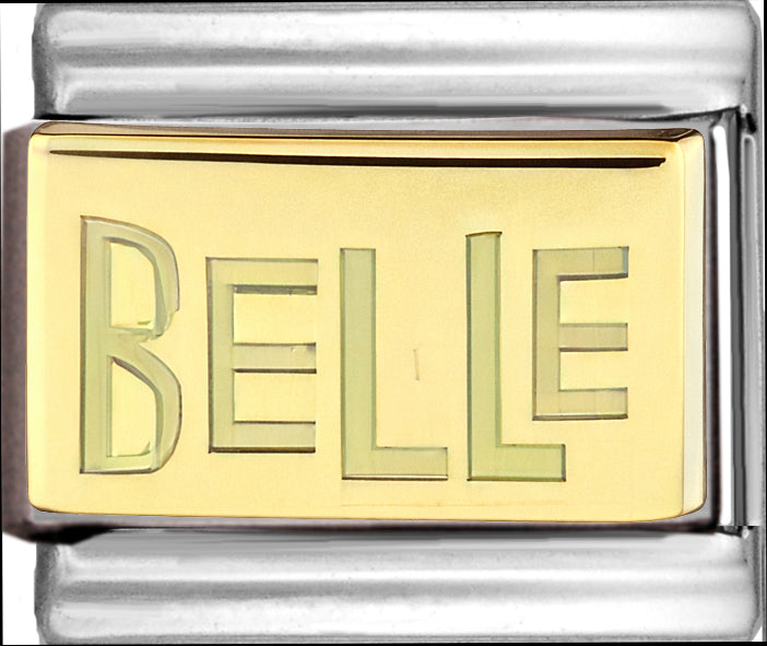 Disney Belle Text on Gold