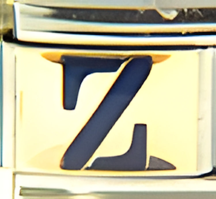 Blue Z on Gold