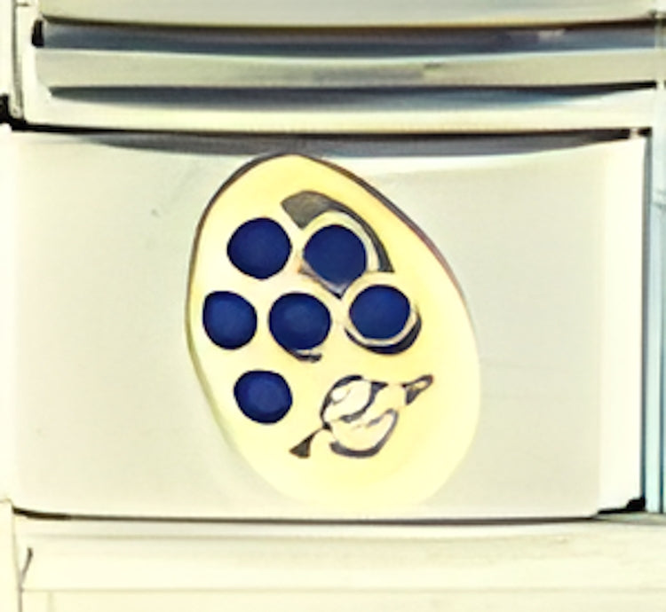 Blue Egg with CZ