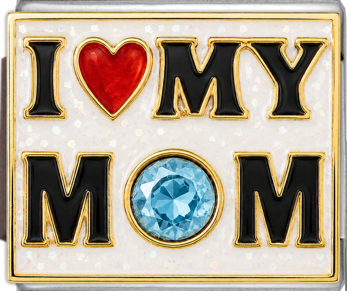 I Love My Mom with April Birthstone