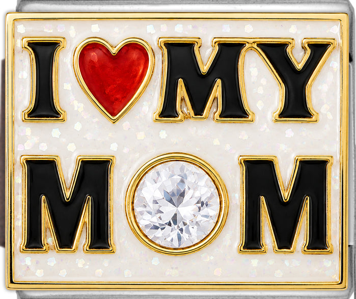 I Love My Mom with March Birthstone
