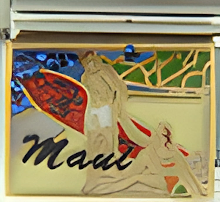 Maui Surfer with Red Sparkle Surfboard
