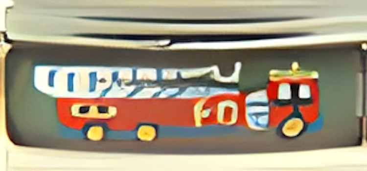 Glitter Superlink Color Changing Hand Painted Red Fire Truck