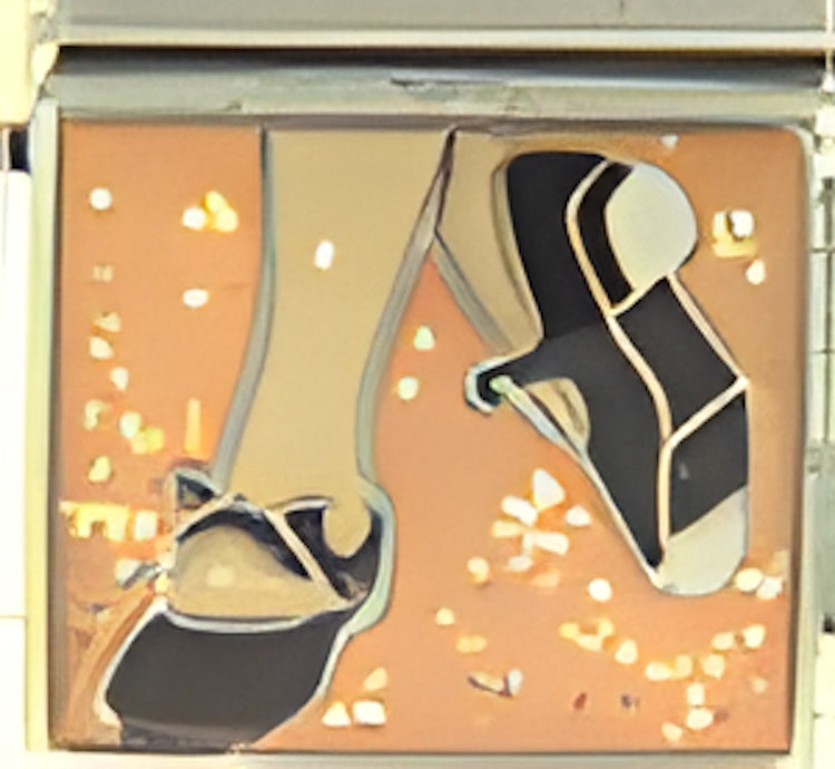Shoes on Sparkle Orange