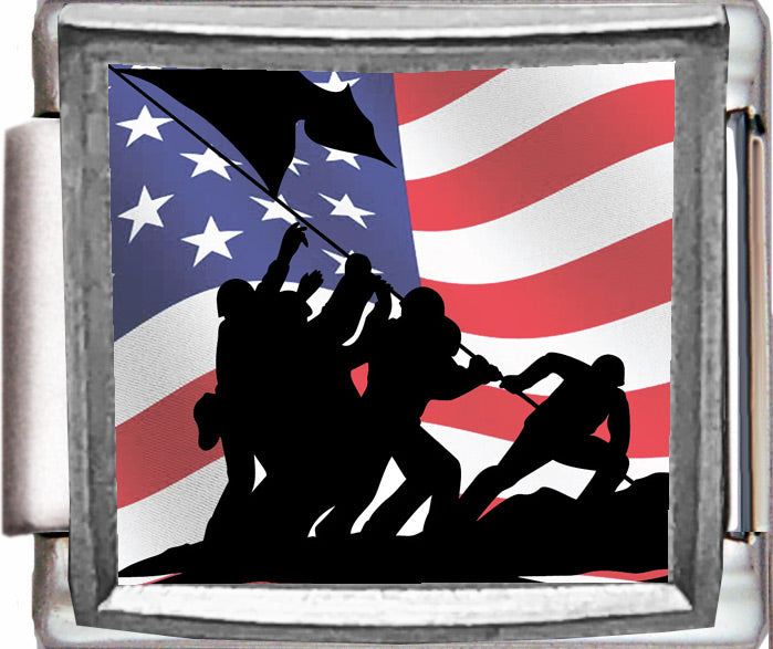 Memorial Day Iwo Jima Marine Corp War Memorial Photo Charm