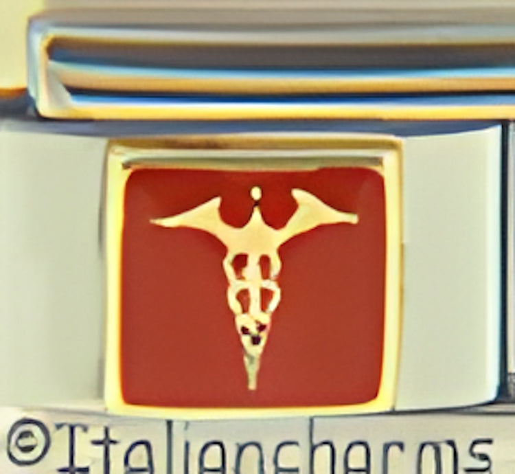 Caduceus on Red