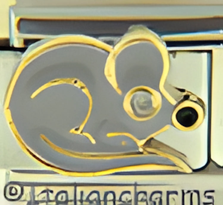 Gray Mouse with CZ Eye
