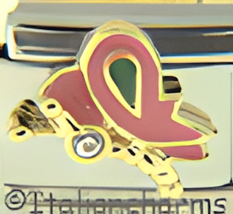 Pink Butterfly with CZ Eye