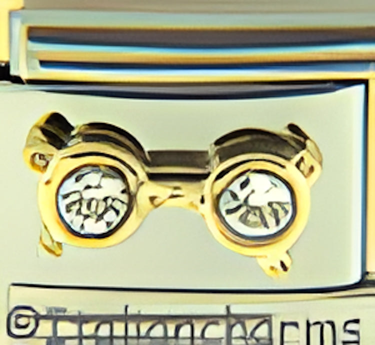 Gold Sunglasses with CZ Lenses