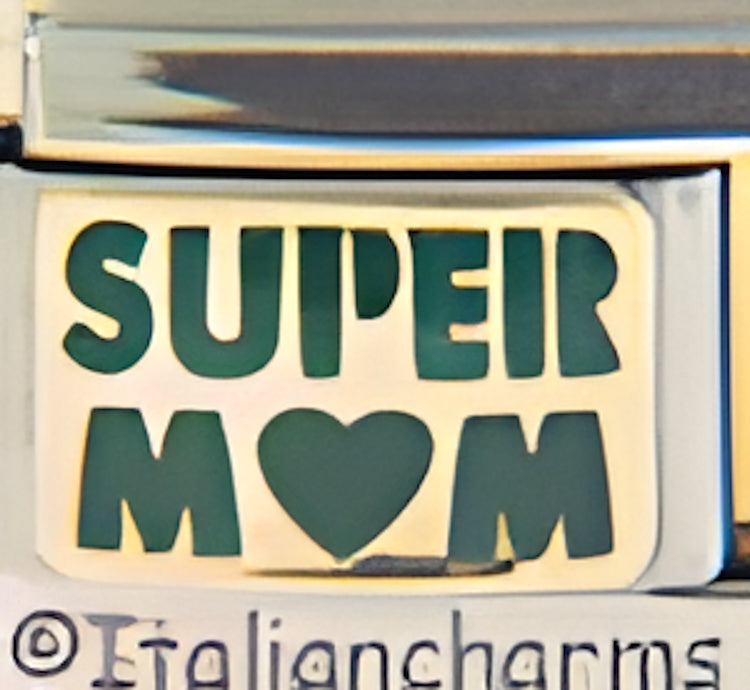 Green Super Mom on Gold