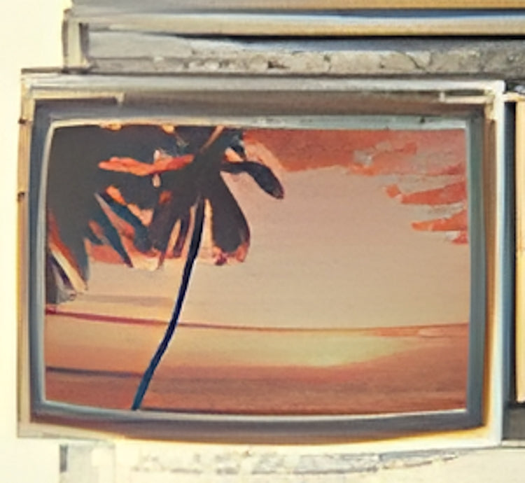 Palm Tree at Sunset Photo Charm