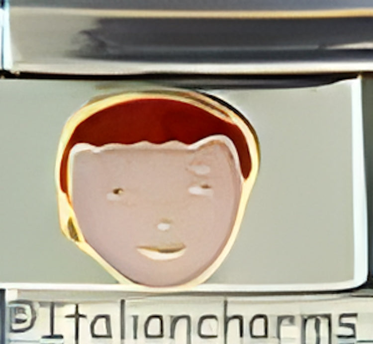 Pink Face Red Hair Boy
