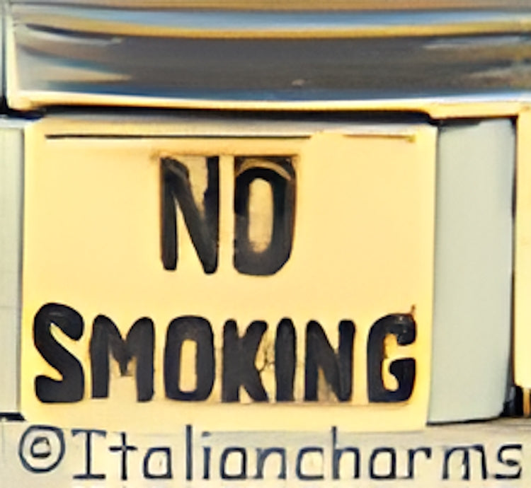 No Smoking Text on Gold