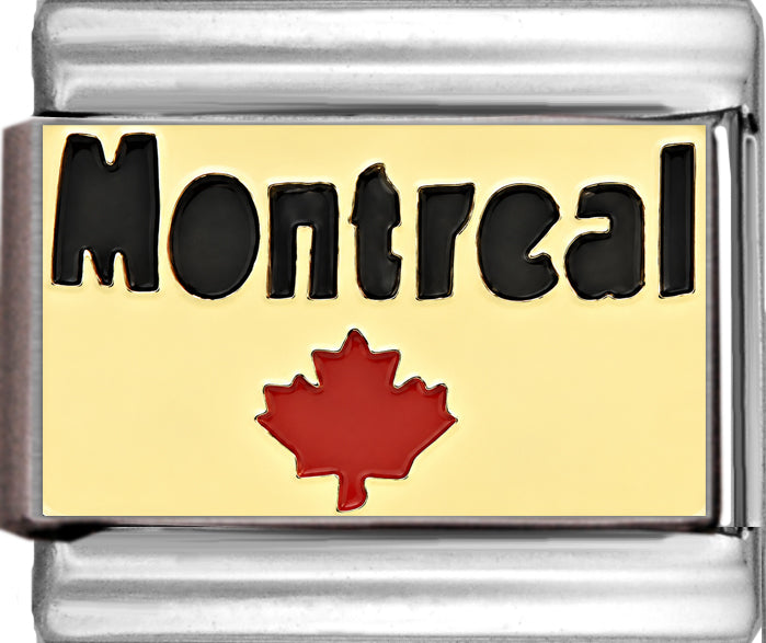 Montreal with Red Maple Leaf