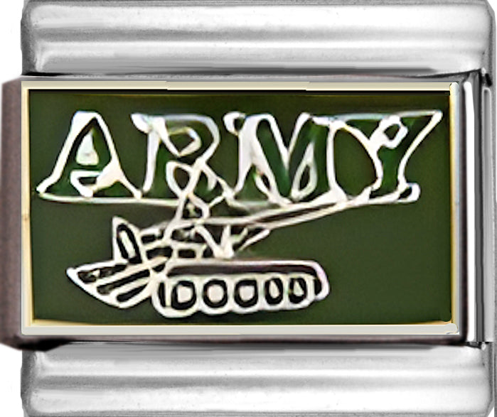 Army with Tank on Green