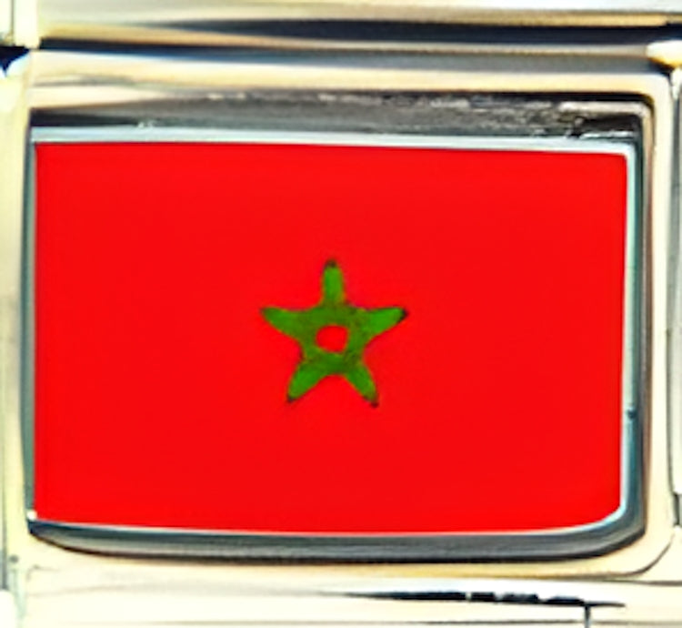 Morocco Flag Photo Charm