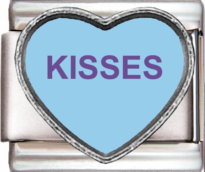 Kisses Valentines Heart Photo Charm