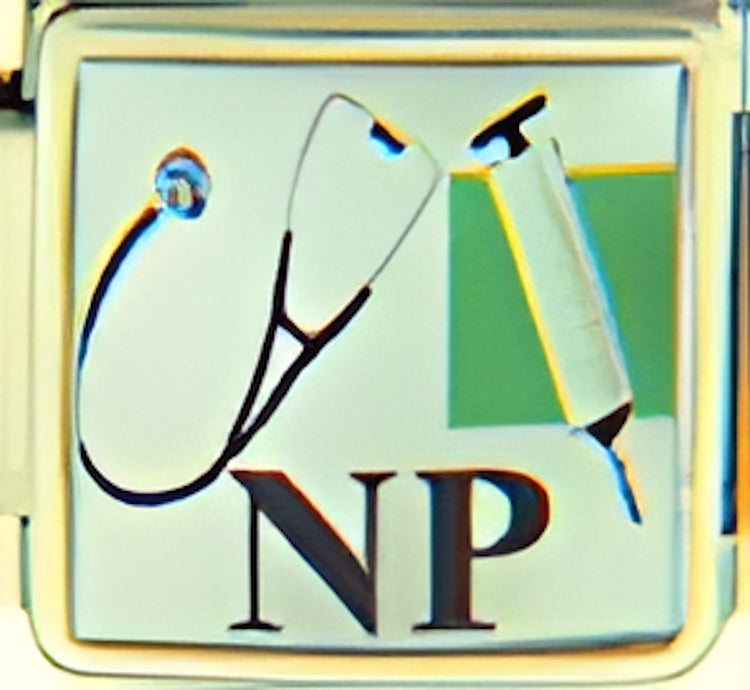 NP-Nurse Practitioner with Supplies Photo Charm