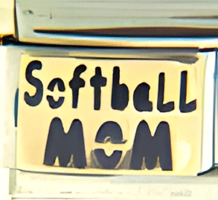 Blue Softball Mom