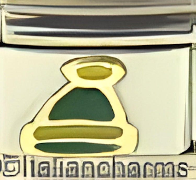 Green Ski Cap with Yellow Trim