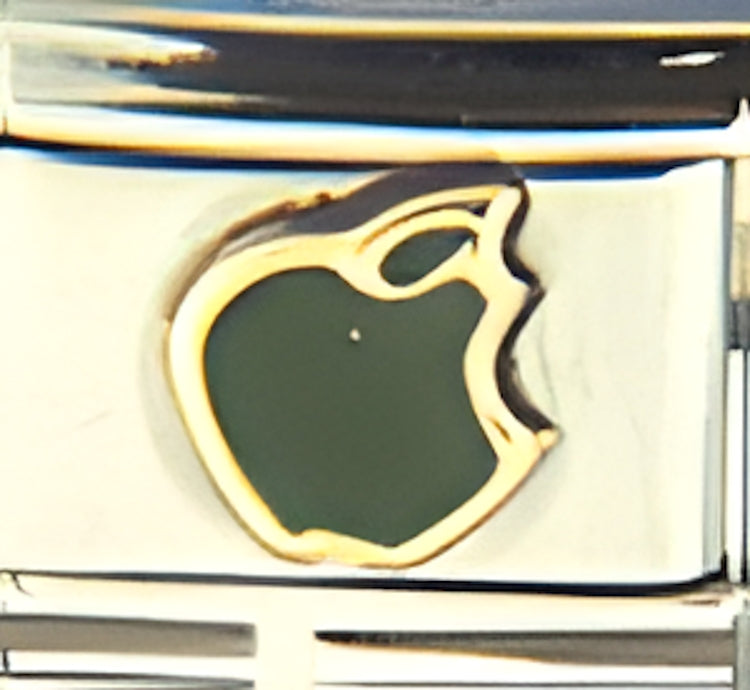 Green Apple with Bite
