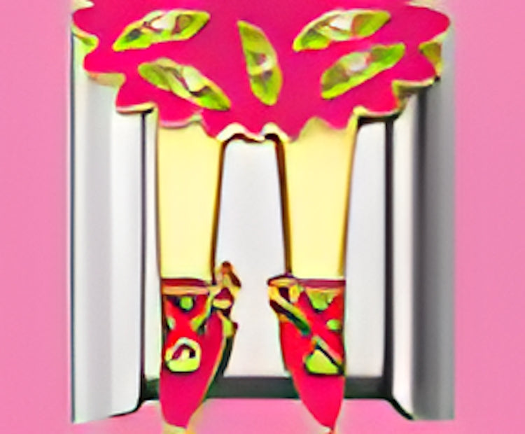 Charm Chick Hot Pink Tutu with Rose Bud Design SK6