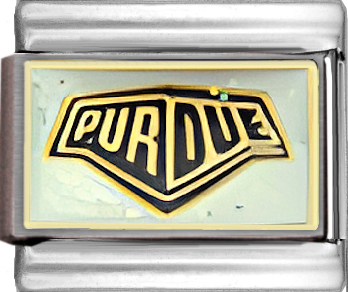 Purdue Boilermakers on White College Charm