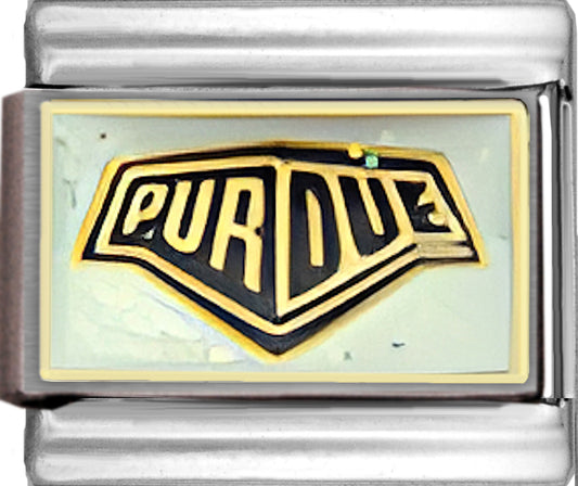 Purdue Boilermakers on White College Charm