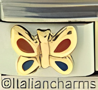 Petite Red and Blue Butterfly