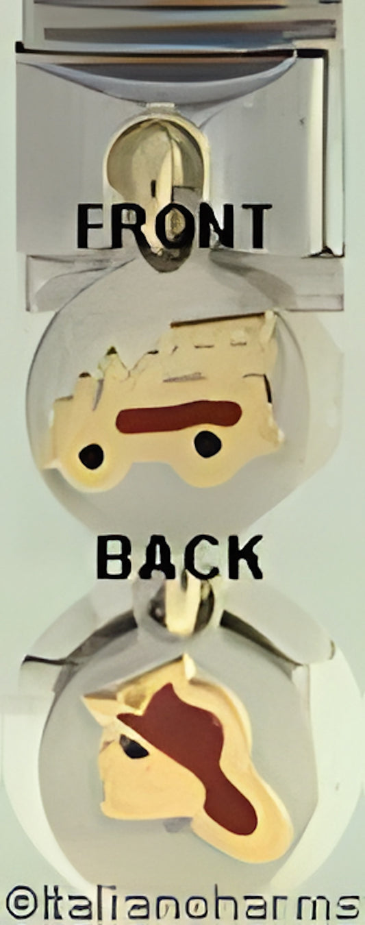 2 Sided Dangle - Fire Engine Fireman