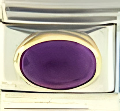February Amethyst Oval Stone