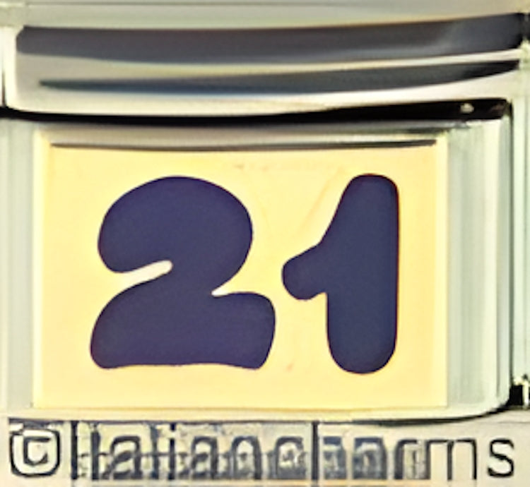 Blue 21 on Gold