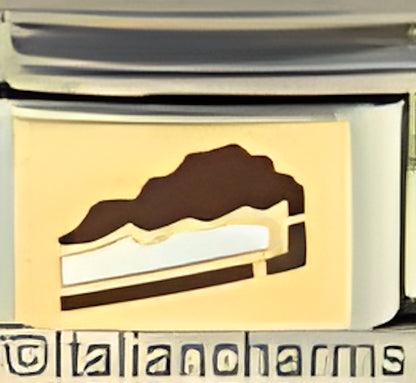 Cake Slice with Chocolate Frosting
