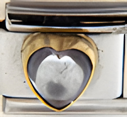 Clear Lavender Heart Stone