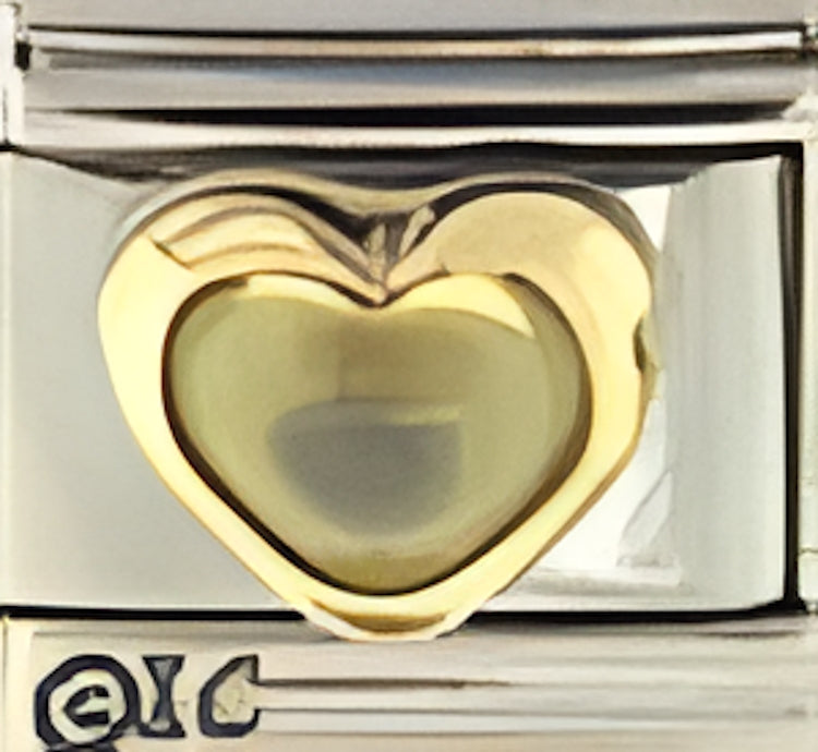 November Clear Yellow Heart Stone