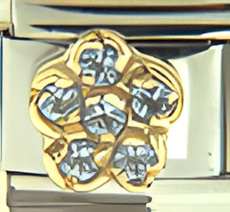 Light Blue CZ Flower